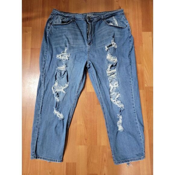 New Max Distressed   MOM Jeans Size 24 - Picture 1 of 5